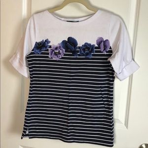 Karen Scott floral detail Tshirt
